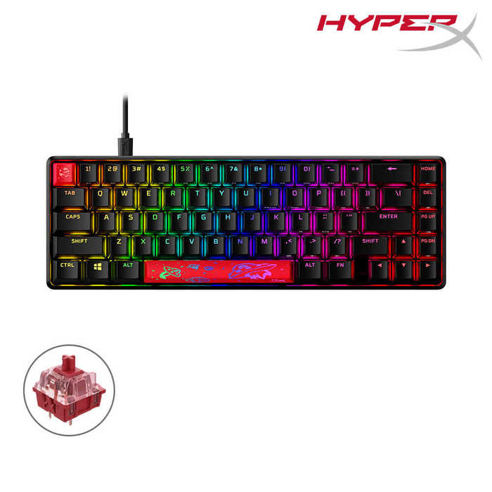 하이퍼엑스 알로이 오리진 65 RGB PBT 적축 기계식 유선 게이밍 키보드