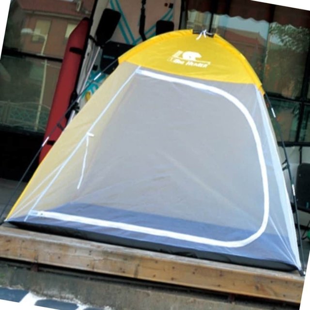 그늘막 텐트 노랑 휴대용 등산용 접이식