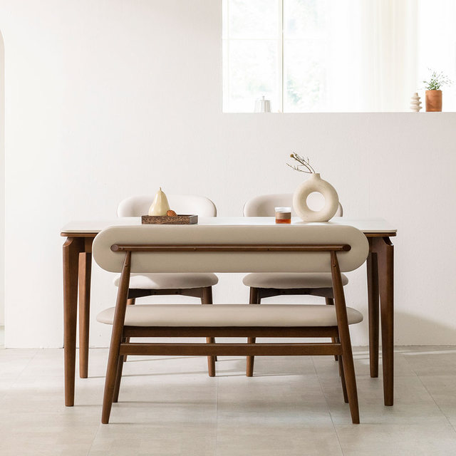 [비밀특가] 장인가구 해롤드 포세린 세라믹 다이닝 사각 4인 식탁 테이블 1400