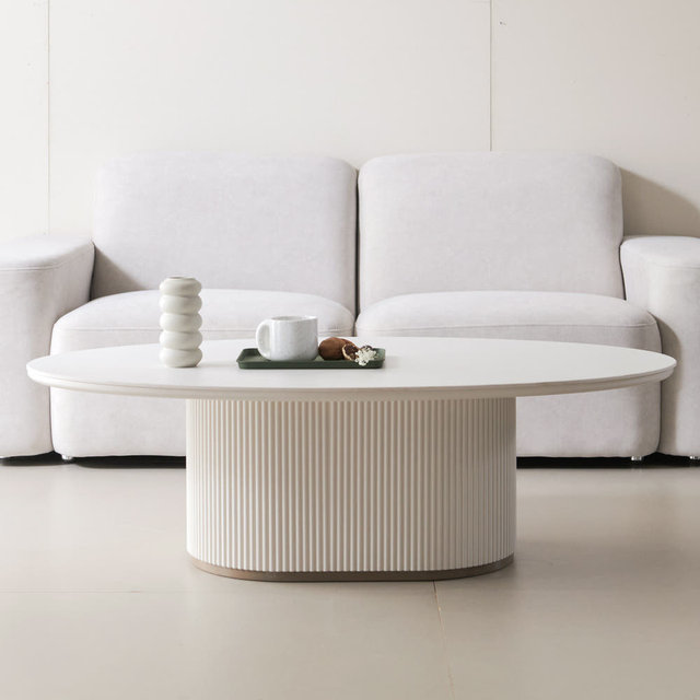 블랑드 밀크 세라믹 템바보드 거실 쇼파 테이블 보드형 1200