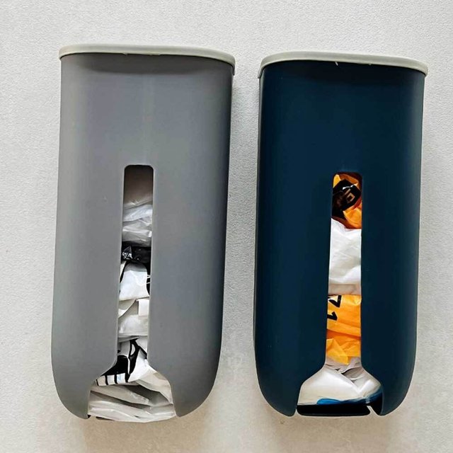 봉투 정리함 그레이 종량제 쓰레기 비닐