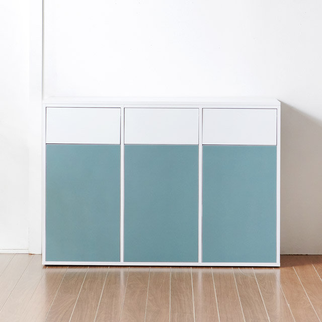 [착불배송 상세확인] F4553 3칸 다용도 수납장 휴지통 2colors