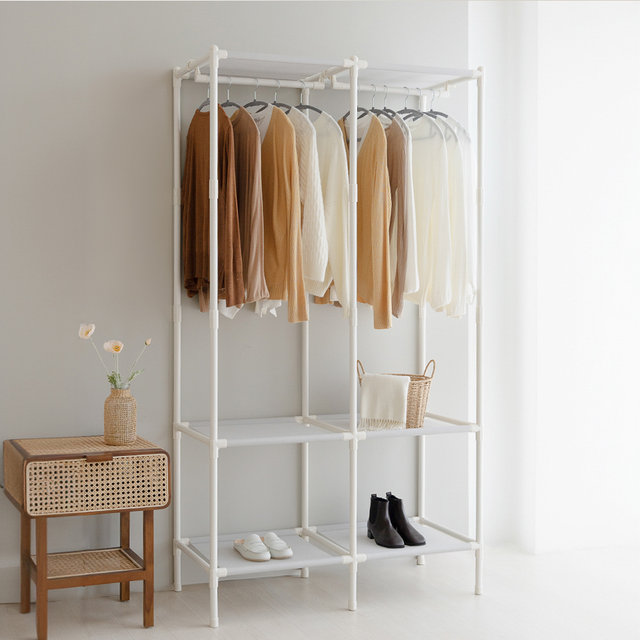 [비밀특가] 철제 무볼트 드레스룸 조립식 시스템 더블 행거