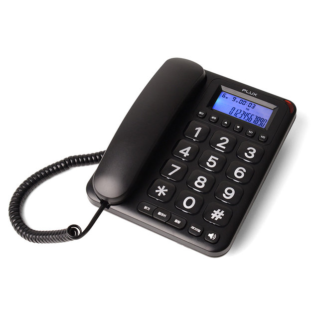 플럭스 빅버튼 스탠드 유선전화기 PLX-PH02SWBK