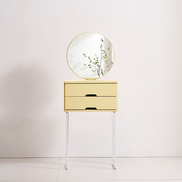 [착불배송 상세확인] C7303 원형 거울 화장대 의자 세트 500 2colors