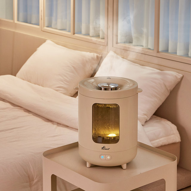한일 물멍 이지필 글라스 가열식 가습기 신생아 아기 HGSP-IY70 (3L, 무드등, 아이보리)