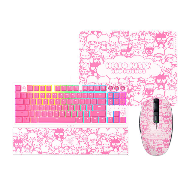 레이저 오로치V2 + 오나타 V3 TKL + 기간투스 V2 M 헬로키티 세트