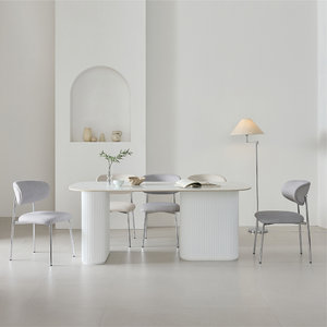 오르다 라운드 고급우레탄도장 템바보드 2000세라믹식탁+의자6개세트 6인8인