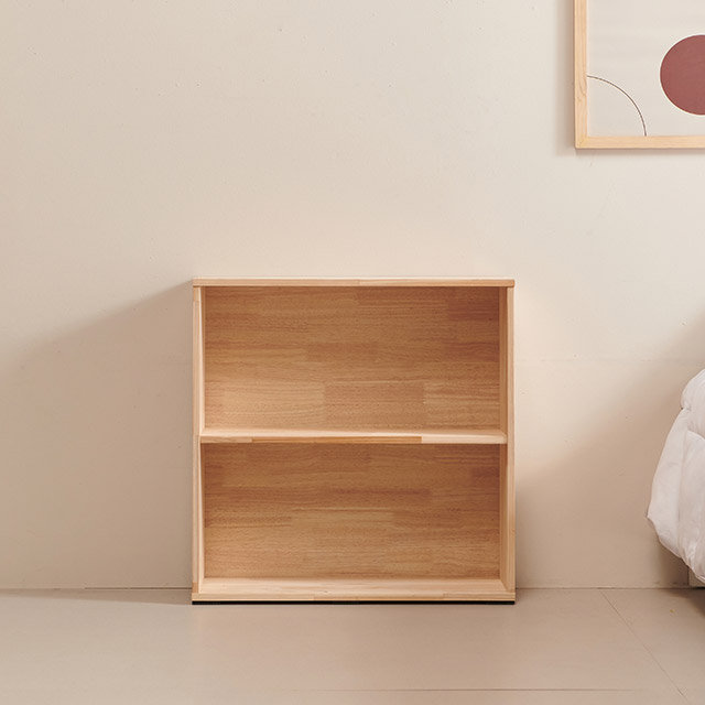 [착불배송 상세확인] H6802 삼나무 2단 선반 책장 770 1color