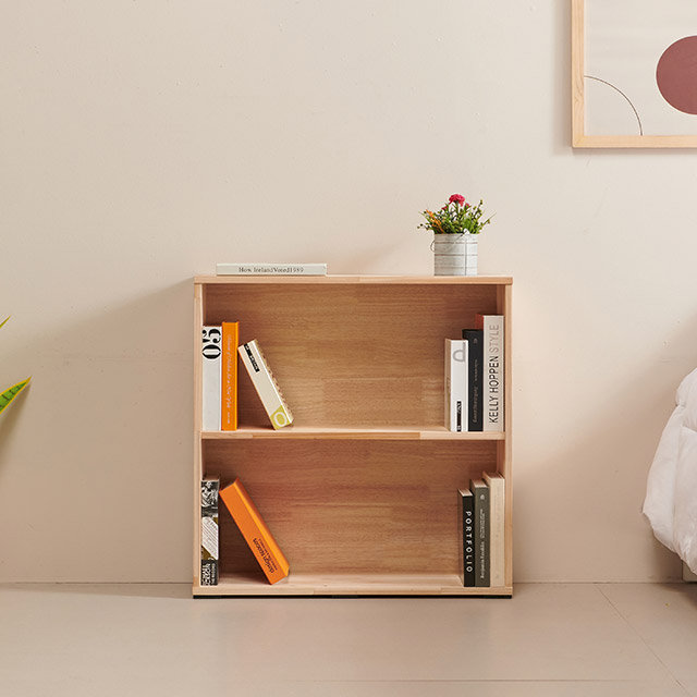 [착불배송 상세확인] H6802 삼나무 2단 선반 책장 770 1color