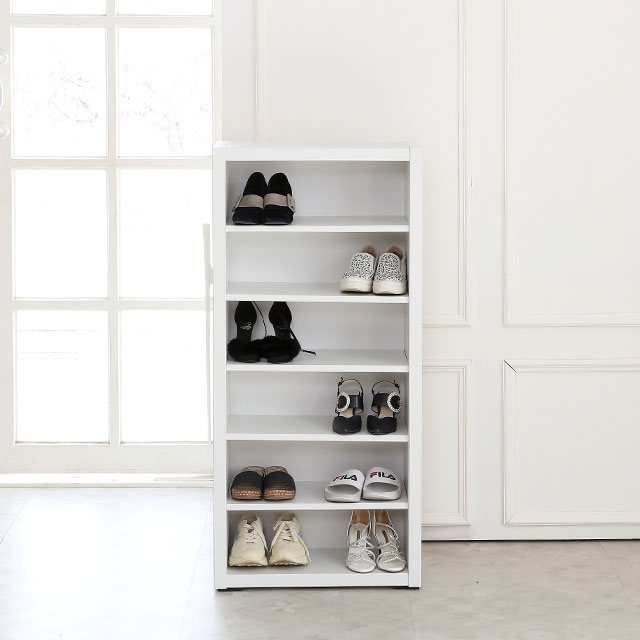 [착불배송 상세확인] H6910 6단 틈새 오픈 신발장 570 3colors