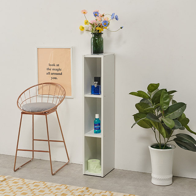 [착불배송 상세확인] H6641 3단 틈새 수납장 200 1color