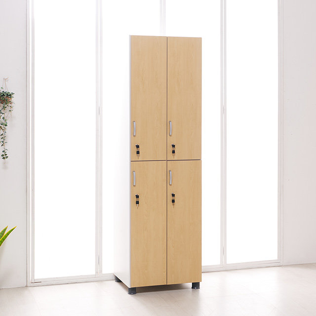 [착불배송 상세확인] H61382 잠금형 2단 4칸 캐비닛 600x2000 1color