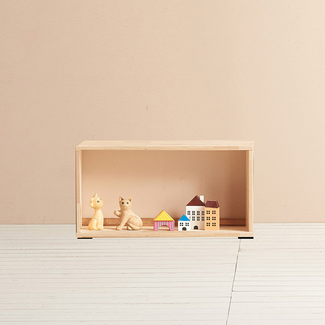 [착불배송 상세확인] H6403 1단 1칸 고무나무 책장 1color