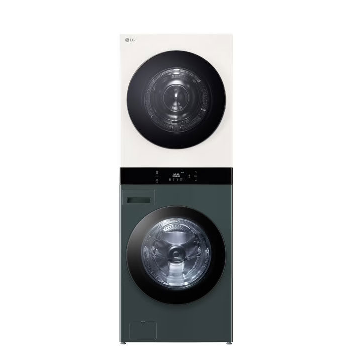 [중고] LG전자 최상급 오브제컬렉션 워시타워 25kg+22kg WL22GEHU 네이처 그린/네이처 베이지