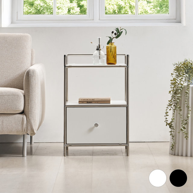 [비밀특가] 벨리에 베어 400 미드센츄리 철제 모듈 협탁 하부 서랍장 E0등급