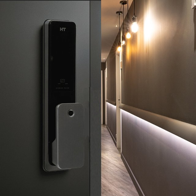현대HT 지문인식 현관 도어락 즉시잠김 강화도어 푸시풀 디지털도어락 TDL-P1102F 고객직접설치