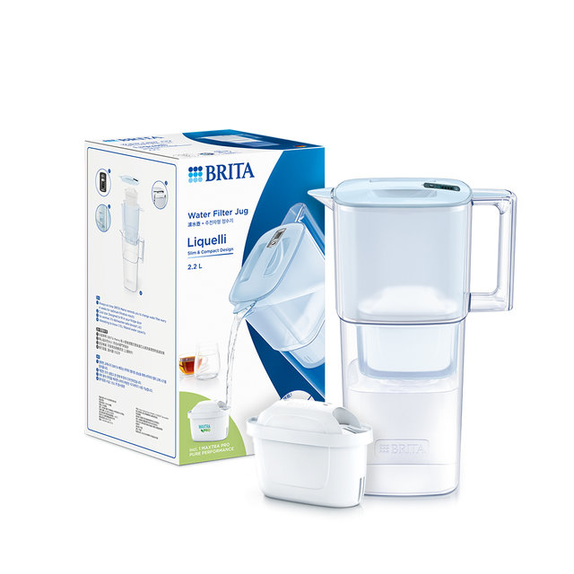 브리타 정수기 리켈리 2.2L 블루 + 기본필터 1입