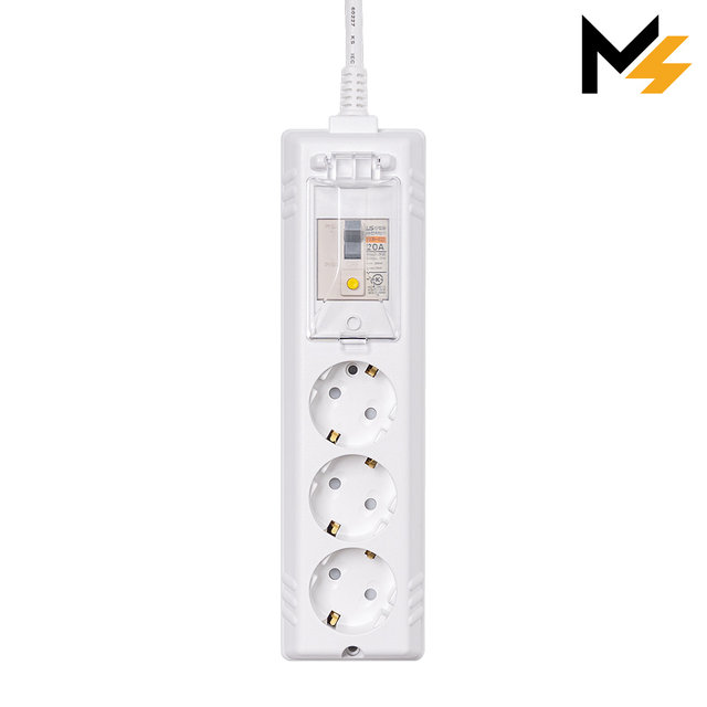 슬림플러그 국산 고용량 에어컨 히터 세탁기 과부하차단 누전차단 3구 1.5m