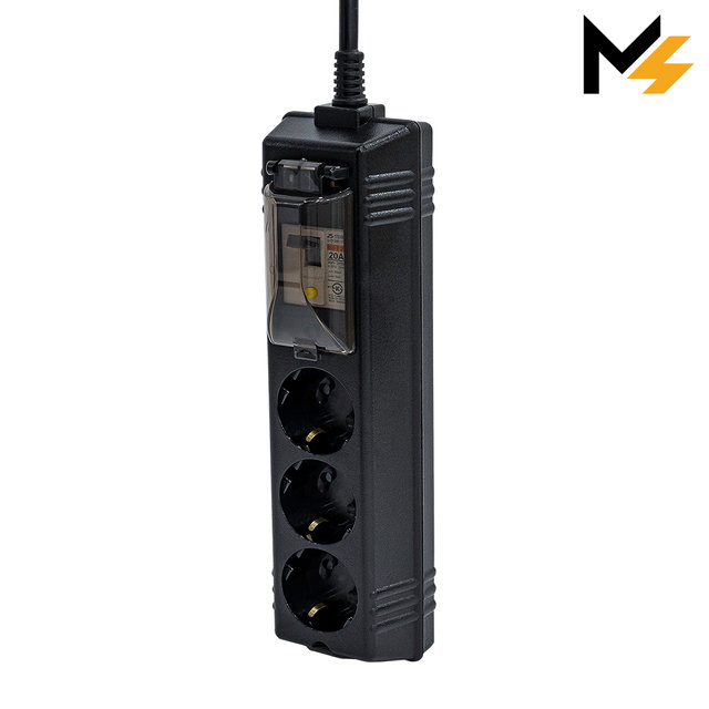 슬림플러그 국산 고용량 에어컨 히터 세탁기 과부하차단 누전차단 블랙 3구 3m