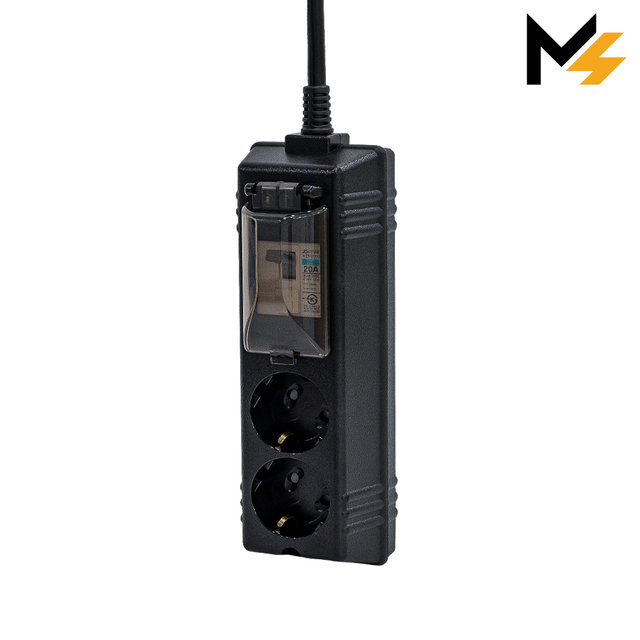 슬림플러그 국산 고용량 에어컨 히터 세탁기 과부하차단 블랙 2구 5m