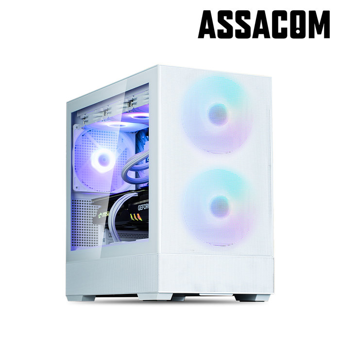 아싸컴 Intel 14600KF RTX5070 12GB+32GB+1TB 화이트 조립PC 게이밍컴퓨터