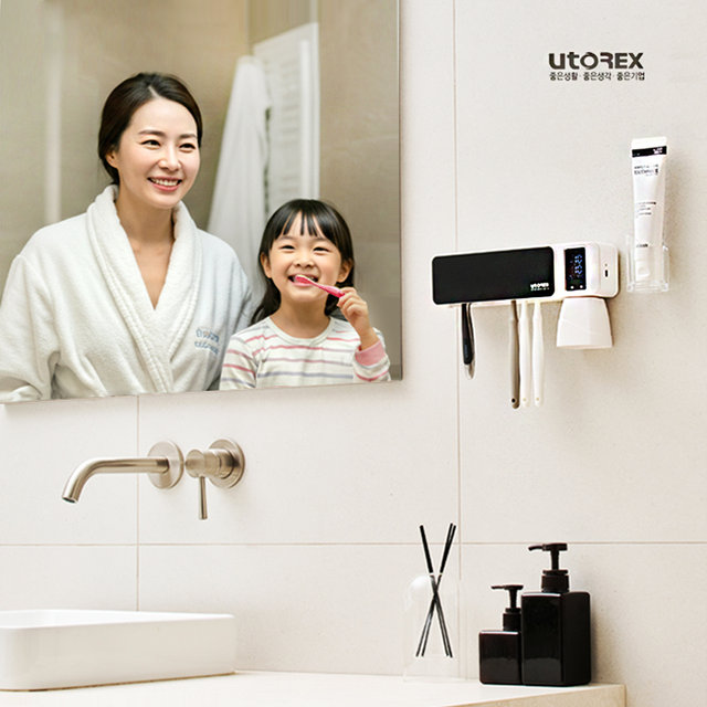 유토렉스 클리온 칫솔 건조 UV 살균 히팅 자동살균 스마트시계 칫솔살균기 