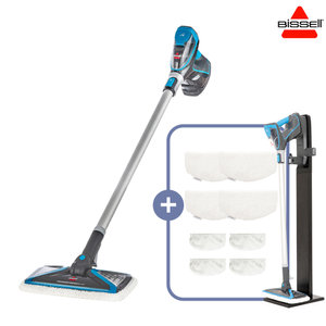 비쎌 슬림 스팀청소기 DAILY2 패키지 (그레이블루+정품걸레8P+거치대)