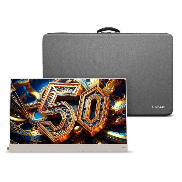 스마트 TV 구글5.0 81cm(32인치) QLED 야외 캠핑 무선 휴대용 포터블+케이스