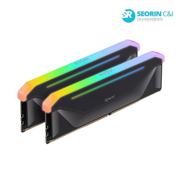 [서린공식] Apacer DDR5-6000 CL38 NOX RGB BLACK 패키지 (64GB(32Gx2))