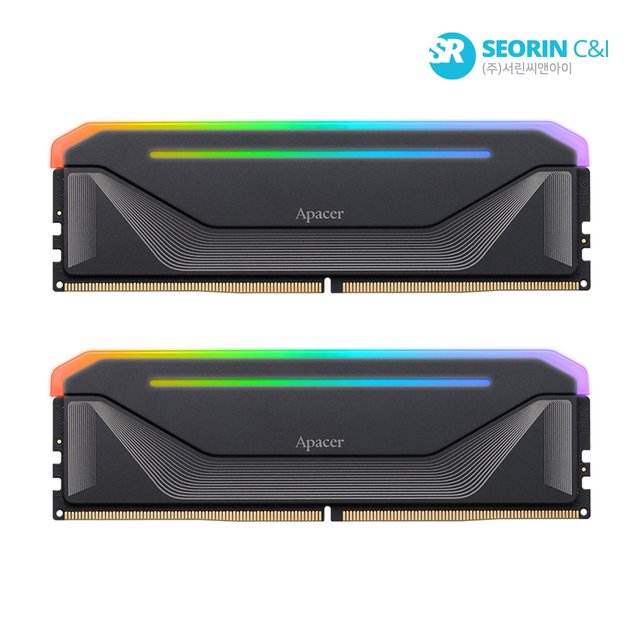 [서린공식] Apacer DDR5-6000 CL38 NOX RGB BLACK 패키지 (64GB(32Gx2))