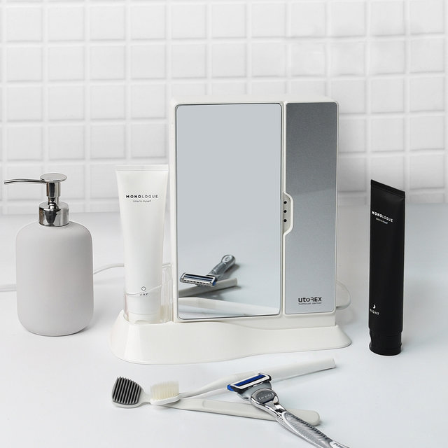유토렉스 프리미엄 더블케어 전신형 칫솔살균기 UV 히팅건조 칫솔전체살균 UTC-82UVW