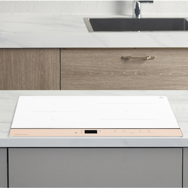 나비엔 매직 3구 인덕션 [플렉스존, 화이트+샌드코랄]