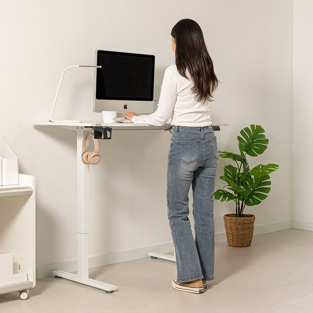 [비밀특가] 롱코 모션데스크 높이조절 높낮이조절 스탠드 책상 싱글슬림플러스 1000