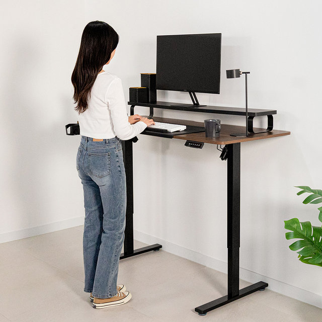 [비밀특가] 롱코 모션데스크 듀얼모터 높이조절책상 스탠드 전동 책상 듀얼슬림 1200