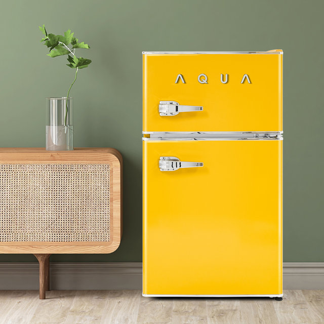 Haier 하이얼 아쿠아 미드센츄리모던 소형 미니 레트로 냉장고 ART82MDCLY 82L 방문설치