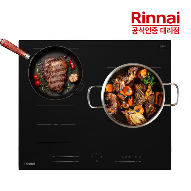 [전국무료설치] 린나이 3구 인덕션 전기레인지 IHSG36BM 독일쇼트글라스 블랙 3,400W HM