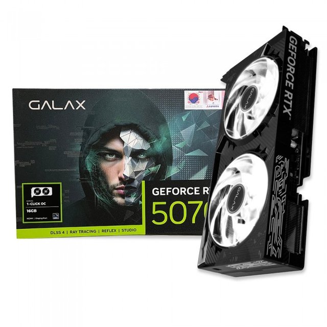 갤럭시 GALAX 지포스 RTX 5070 Ti BLACK 2X OC D7 16GB_S