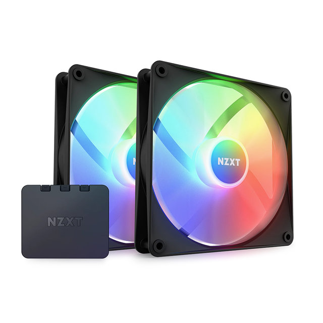 NZXT F140 RGB CORE 블랙 2팩+컨트롤러 케이스팬 쿨링팬 140mm