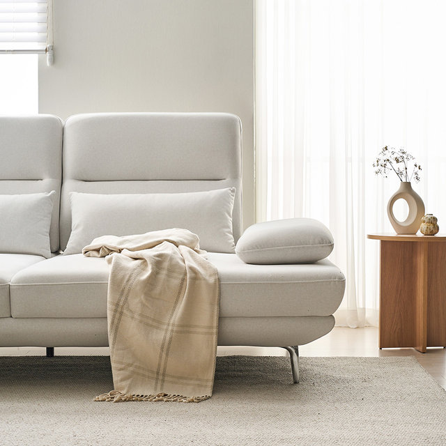 [비밀특가] 장인가구 도이 5인용 스윙 타이보텍스 이지클린 패브릭 코너형 소파 (스툴 포함)