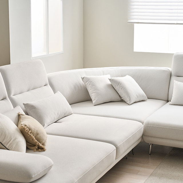 [비밀특가] 장인가구 도이 4인용 스윙 타이보텍스 이지클린 패브릭 소파 (스툴 포함)