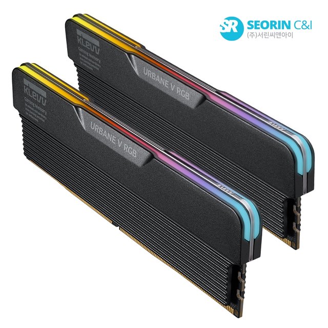 [서린공식] 에센코어 클레브 DDR5-6000 CL30 URBANE V RGB 블랙 패키지 서린 (32GB(16Gx2))