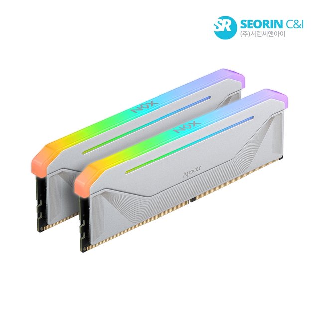 [서린공식] Apacer DDR5-6000 CL38 NOX RGB SILVER 패키지 (64GB(32Gx2))