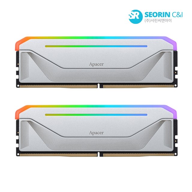 [서린공식] Apacer DDR5-6000 CL38 NOX RGB SILVER 패키지 (64GB(32Gx2))