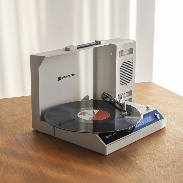 레트로 감성 턴테이블 1970년대 스타일 포터블 양방향 블루투스 LP 턴테이블 사운드룩 LP007LP _바이닐