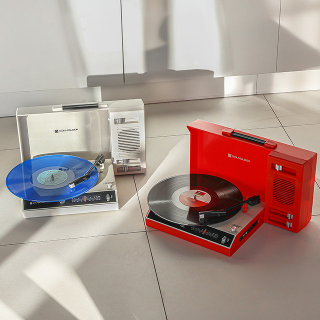 레트로 감성 턴테이블 1970년대 스타일 포터블 양방향 블루투스 LP 턴테이블 사운드룩 LP007LP _바이닐