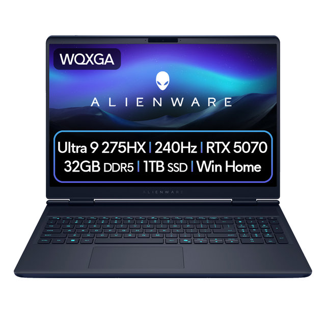 Dell 에일리언웨어 16X 게이밍 노트북 Ultra 9 275HX RTX5070 32GB 1TB WQXGA 240Hz Win11 Home DAC16251-WH04KR