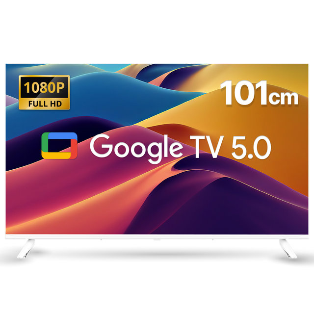 위드라이프 구글 101cm(40인치) FHD 스마트TV 화이트슬림 안드로이드티비_자가설치 택배배송