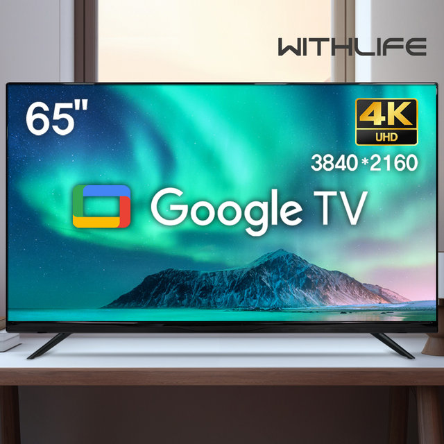 위드라이프 구글 165cm(65인치) 4K UHD 스마트TV 고화질 LED 안드로이드티비_기사방문 스탠드 설치
