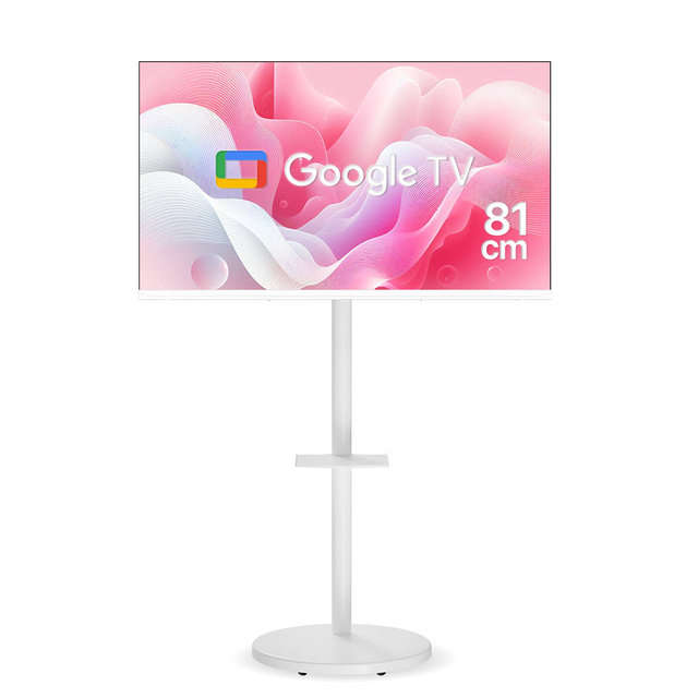 위드라이프 구글 81cm(32인치) HD 삼탠바이미 화이트 세트 스마트 이동식TV 무빙라이프_자가설치 택배배송